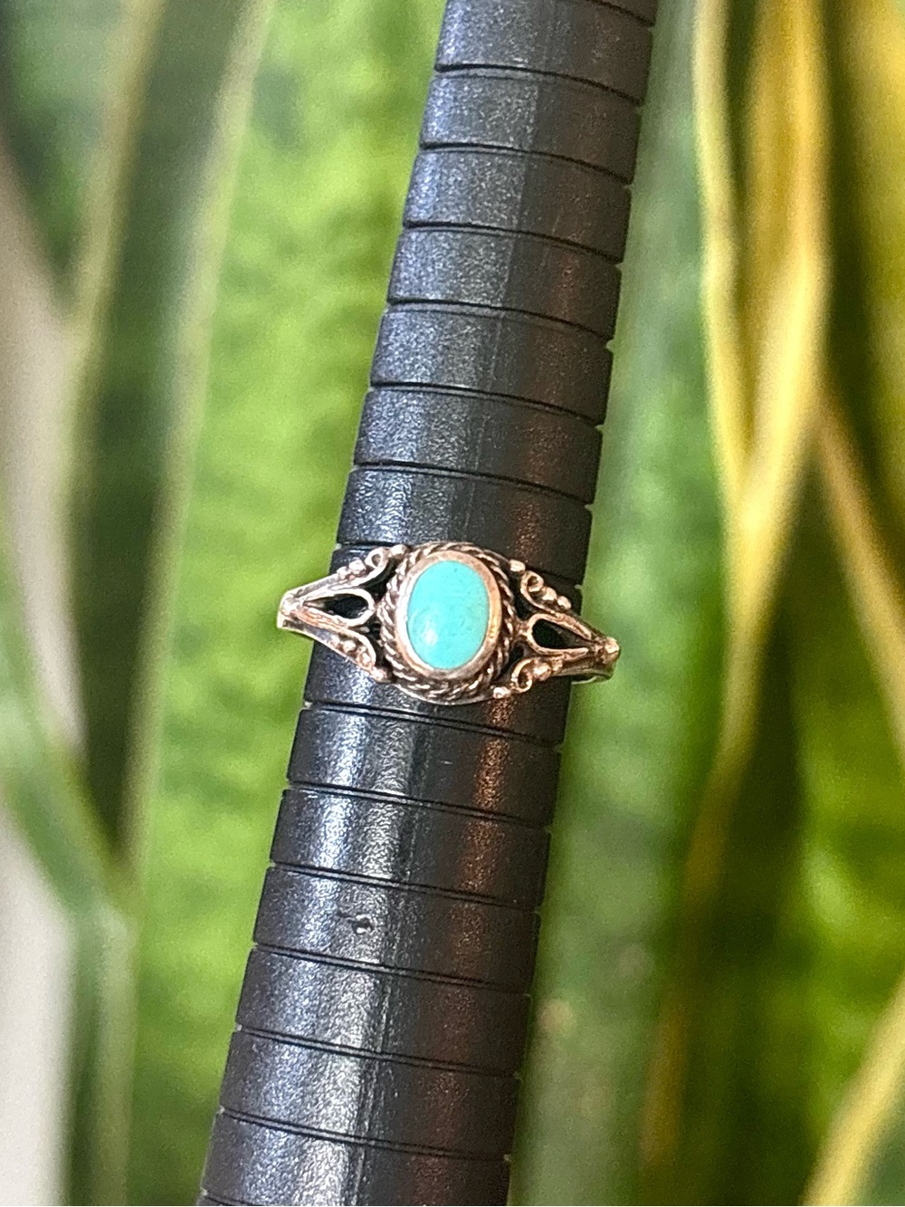 Turquoise 925 Sterling Silver Ring - Size 7